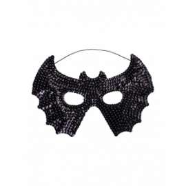 Carnevale MASCHERA  PIPISTRELLO NERO IN TESSUTO