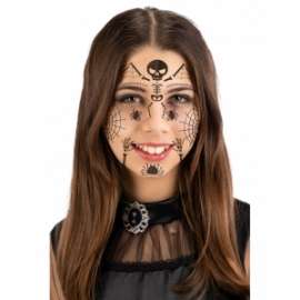 Halloween TATUAGGI VISO SCHELETRINO