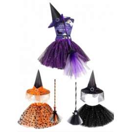 Halloween VESTITO STREGHETTA C/CAPPELLO