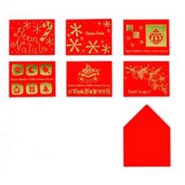 Segnapacco Natale FANTASIA 8 SOGG. 7,5x5,5cm 100pz