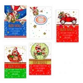 Biglietti Natale SONORI 4 SOGGETTI conf.12pz