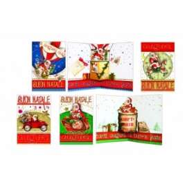 Biglietti Natale FANTASIA 3D 4 SOGGETTI conf.12pz