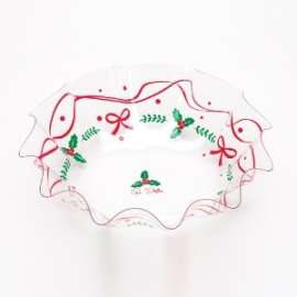 Party Natale CIOTOLA TONDA diam.22cm RED CHRISTMAS 