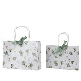 Shopper Natale FANTASIA BACCHE 30x22x8cm