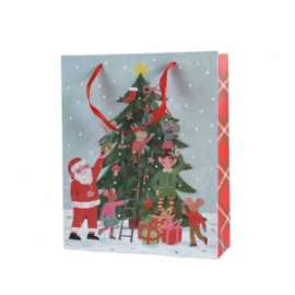 Shopper Natale FANTASIA C/GLITTER 30x42x12cm