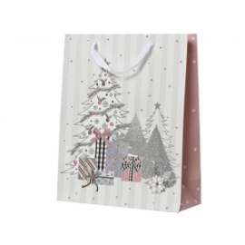 Shopper Natale FANTASIA ALBERI 26x32x10cm