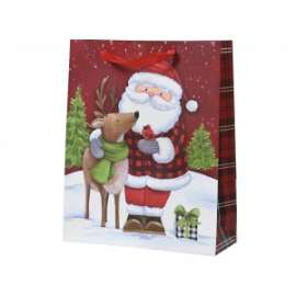 Shopper Natale BABBO NATALE 42x30x12cm