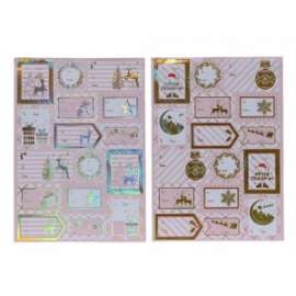 Stickers Natale ASSORTITI 14,5x21cm 32pz