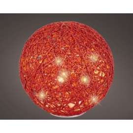 SFERA ROSSA DA APPOGGIO C/LUCI h.20cm