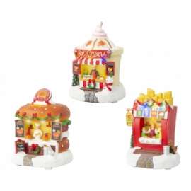 Villaggio Natale SCENE ASSORTITE diam.12.5cm 