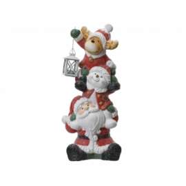 BABBO NATALE C/RENNA h.57cm