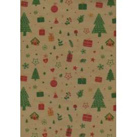 Carta Regalo Natale 70x100 FANTASIA NATURA conf.10fg