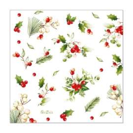 Party Natale TOVAGLIOLI 33x33cm CHRISTMAS conf.16pz