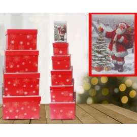 Scatole Regalo BABBO NATALE Set 10pz