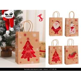 Shopper Natale CARTA DA PACCO METAL S