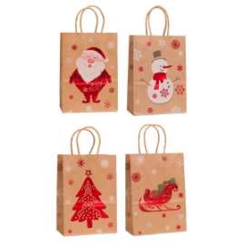 Shopper Natale CARTA DA PACCO METAL M