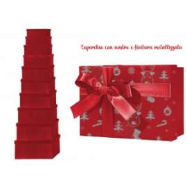 Scatole Regalo RED & GOLD Set 10pz