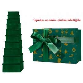 Scatole Regalo GREEN & GOLD Set 10pz