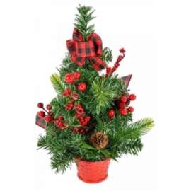 ALBERO 40cm C/DECORI ROSSI .23097