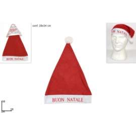 CAPPELLO NATALE ROSSO C/SCRITTA .23049