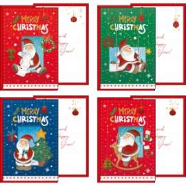 Biglietti Natale 11,7x17cm MERRY XMAS conf.12pz