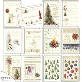 Biglietti Natale 9x14cm FANTASIE ASSORTITE conf.120pz