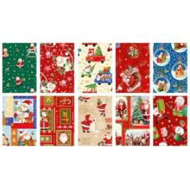 Carta Regalo Natale 70x100cm FANTASIA SANTA CLAUS conf.100fg