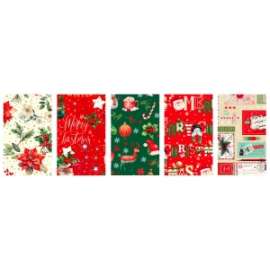 Carta Regalo Natale 100x140cm FANTASIA conf.50fg 5sogg.