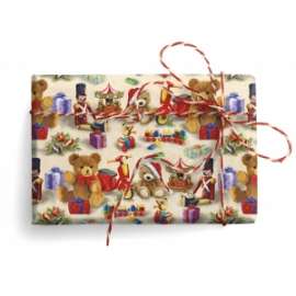 Carta Regalo Natale 70x100cm ORSETTI conf.10fg