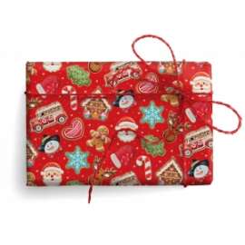 Carta Regalo Natale 70x100cm BISCOTTI PAN DI ZENZERO C/ORO  conf.10fg