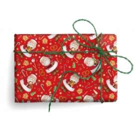 Carta Regalo Natale 70x100cm BISCOTTI PER BABBO NATALE conf.10fg