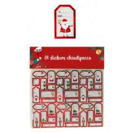 Chiudipacco Natale SOGGETTI ADESIVI 84 stickers