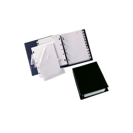 Rubrica Telefonica A-Z In Formato A5, Copertina Soft Touch Nera, Spirale Doppia – 24 Divisioni