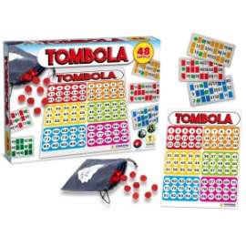 Giochi TOMBOLA 48 CARTELLE PLASTICA C/TABELLONE