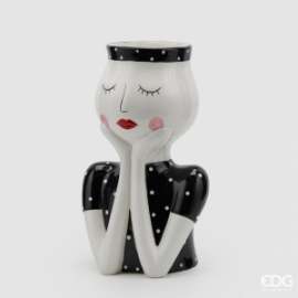 *OFFERTA VASO VISO DI DONNA C/ROSSETTO h.30cm diam.15cm