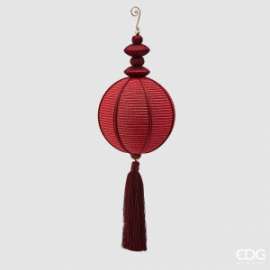 SFERA DECORATIVA C/NAPPA  h.40cm diam.15cm COL.ROSSO