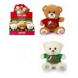 Peluche ORSETTI NATALE CON T-SHIRT 17cm