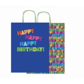 Shopper Carta 16x21x8 HAPPY BIRTHDAY conf.12pz 