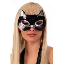 Carnevale MASCHERA GATTINA NERA