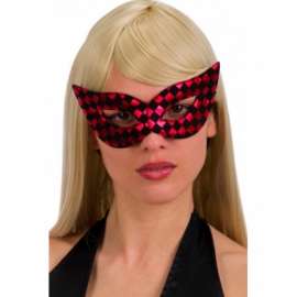 Carnevale MASCHERA TESSUTO ROSSO