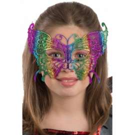 Carnevale MASCHERA FARFALLA MULTICOLOR 