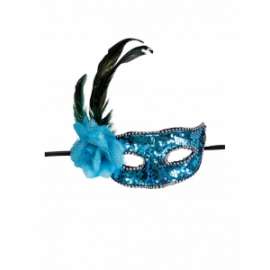 Carnevale MASCHERA PAILLETTES E PIUME