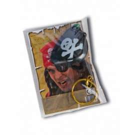 Carnevale SET PIRATA (bandana,benda,orecchino)