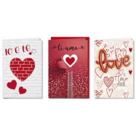 Biglietti San Valentino FANTASIE ASSORTITE conf.12pz        