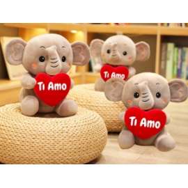 San Valentino PELUCHE ELEFANTE CUORE 20cm