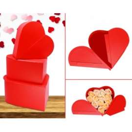 San Valentino SET 3 SCATOLE CUORE con chiusura magnetica