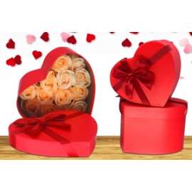 San Valentino SET 3 SCATOLE CUORE con fiocco