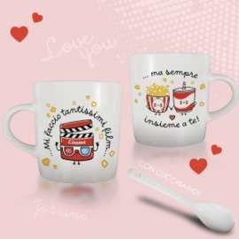 San Valentino TAZZINA CAFFè C/CUCCHIAIO Set 2pz