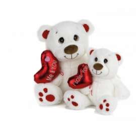 San Valentino Peluche ORSO BIANCO 30cm ME&YOU