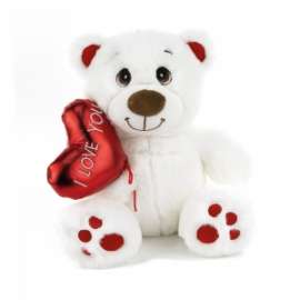 San Valentino Peluche ORSO BIANCO 60cm I LOVE YOU